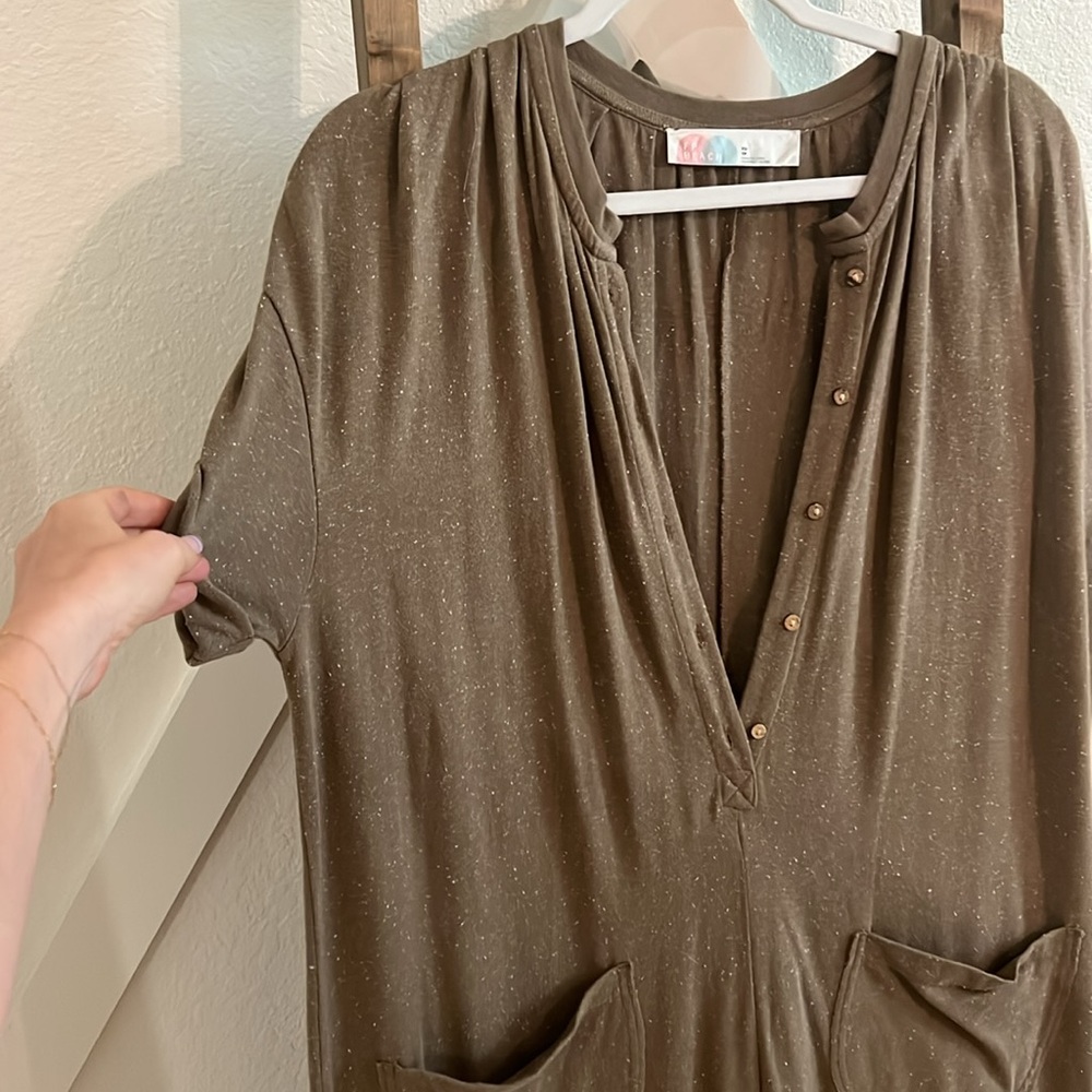 Free People Wide Leg Jumpsuit in Brown - Picture 8 of 9